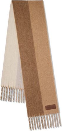 Mulberry Colour Block Textured Scarf in Camel-Eggshell at Nordstrom