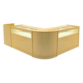 MonsterShop Luna LED Shop Counter Set CM60, TB60 & 2 x B1200 - Maple in Beige