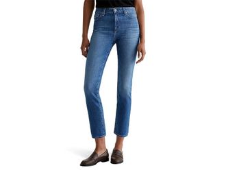 AG - Adriano Goldschmied Mari Mid Rise Slim Straight Jeans in Runway Womens Jeans Runway : 25 29, Cotton/Denim/Elastane
