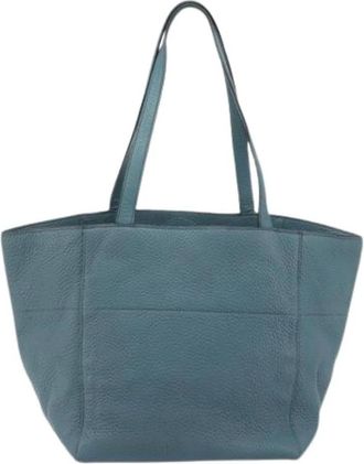 Prada Pre-owned Vintage Tote Bag - Dames - Vintage Shopper - Blauw - ONE Size - Leer - Vintage