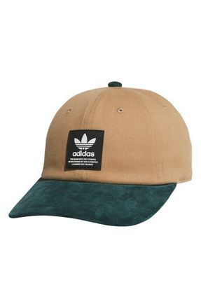 adidas Terrace Adjustable Baseball Cap in Cardboard Brown/Aurora Green at Nordstrom