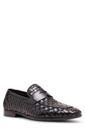 Steve Madden Playa Woven Penny Loafer in Black at Nordstrom Rack, Size 9.5