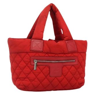 Chanel Pre-owned Nylon bolsos-de-mano - Pre-owned - Mujer - Rojo - ONE SIZE