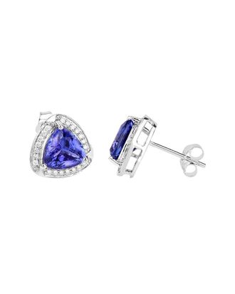 Diana M. Jewels Fine Jewelry 14K 3.70 Ct. Tw. Diamond & Tanzanite Studs