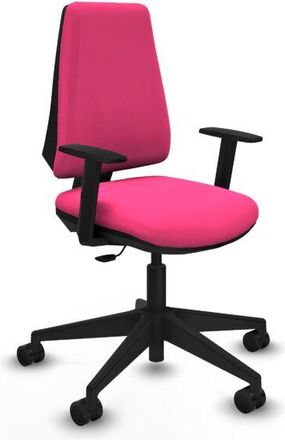 Piqueras y Crespo Piqueras Y Crespo - Elche Cp Similpiel Rosa Brazos 1d Base Piramidal Ruedas Nailon 65mm