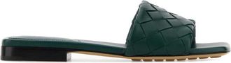 Bottega Veneta Green Leather Sandals