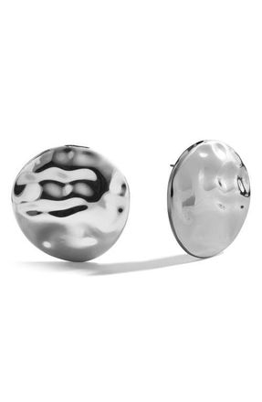 BaubleBar Odette Hammered Disc Earrings in Silver at Nordstrom