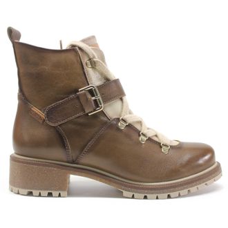 Pikolinos Aspe W9Z-8748C1 Leather Womens Zip Up Boots - Olive - Size:UK 5-5.5