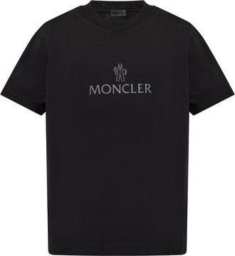 Moncler logo cotton T-shirt - Black