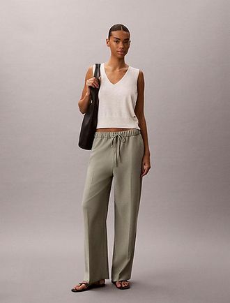 Calvin Klein Pantalones con cord&oacute;n de sarga suave