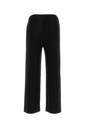 Homme Pliss&eacute; Issey Miyake Mens Black Polyester Pant Pantaloni Trousers