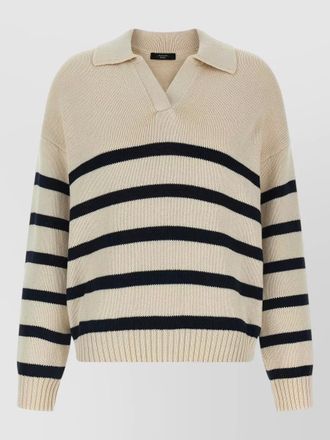Max Mara wkdpanfilo polo shirt collar striped ribbed