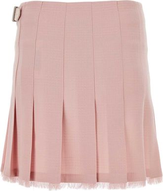 Burberry Womens Wool Mini Skirt Pink