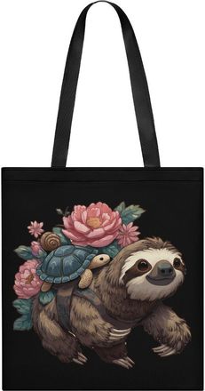 Generic Funny Sloth Turtle Snail Tote Bag for Women Men Shoulder Bags Purses Pouch Handbags