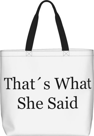 Generic Women Handbag Thats What She Said Ladies Shopping Shoulder Bag Fashion Girls Shopping Bags, For Christmas, Birthday, Graduation, Wedding, Work