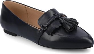 Journee Collection Womens Jannah Medium and Wide Width Tassel Loafer Flats