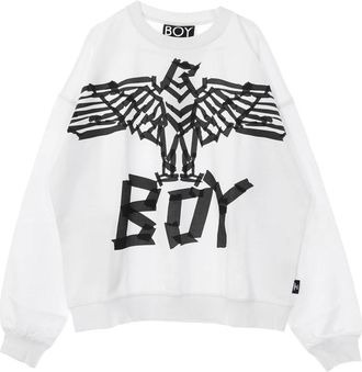 Boy London Eagle Crewneck Sweatshirt - Heren - Sweatshirts - Wit - S - Katoen - Hoodies & sweatvesten