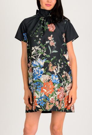 Lavender Brown Rory Dress In Black Multi