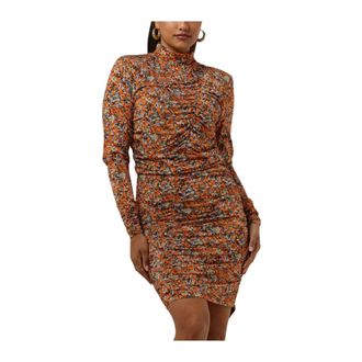 Gestuz Korte Oranje Jurk Odagz Stijl - Dames - Korte kleedjes - Veelkleurig - L - Polyester - Kleedjes