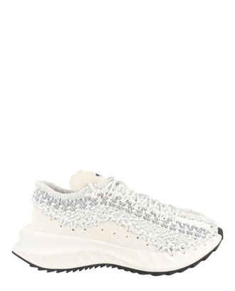 Valentino VLogo Suede Crochet Low-Top Sneakers