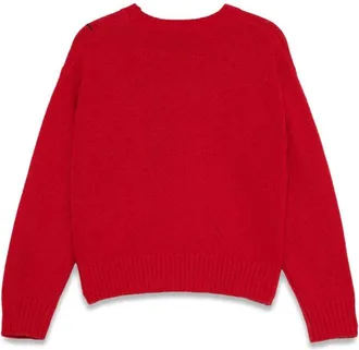 Il Gufo Virgin Wool Tricot Knit Sweatshirt - Red