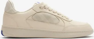 Burberry Leather and Check Terrace Sneakers