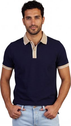 Scotland Blue Poloshirt Scotland Blue donkerblauw V-hals piqu&eacute;