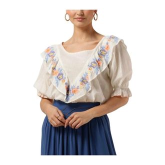 Louizon Dames, Blouses & Shirts, Wit, Maat: L/Xl