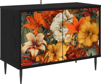 vidaXL Mueble De Tv Gennep 69 X 33 X 50,5 Cm Roble Negro Vidaxl