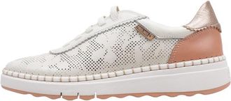 Pikolinos Arenas Leather Sneakers for Women, Nata, 5 UK