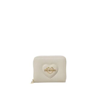 Love Moschino Wallets & Cardholders, female, Beige, ONE SIZE, Heart ZipAround Wallet Ivory