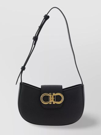 Ferragamo gancini leather shoulder bag