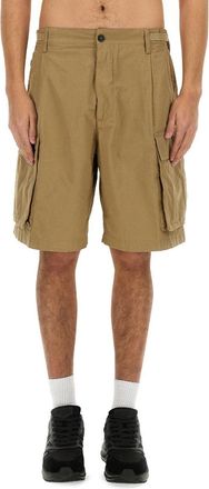 Dsquared2 100% Cotton Cargo Shorts - Beige