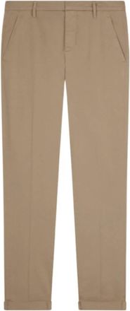 Dondup Slim Chino Broek in Licht Gabardine - Heren - Slim Fit Broeken - Bruin - W31 - Broeken