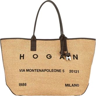 Hogan Tote Bags - Dames - Shoppers - Beige - ONE Size - Leer - Tassen
