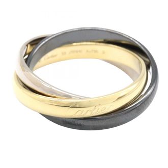 Cartier Gold Silver Yellow Gold (18K) White Gold (18K) Ceramic Band Ring (Pre-Owned)