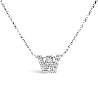 House of Brilliance 10K Gold Diamond Accent A-Z Initial Bubble Pendant Necklace