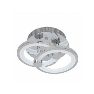 Fabrilamp Fabrilamp - Plafon Sydney 32w 3000-4000-6500k Cromo 13x19x31 Cm 3000 Lm Regulable,memoria Y C.remoto