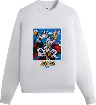 Kith x Mickey & Friends Family Portrait Vintage Crewneck White KHM031753-101