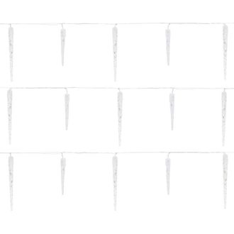 ECD Germany Cadena De Luces De 72 Car&aacute;mbanos Led Blanco Fr&iacute;o 6,9m + 5m De Cable 8 Modos De Luz Temporizador Impermeable Ip44 Pvc Interior/exterior Decoraci&oacute;n Ilum