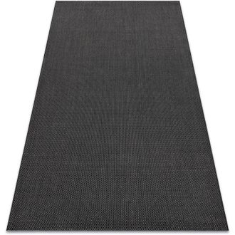 RugsX Rugsx - Carpet flat 48663/090 sisal - black plain black 120x170 cm