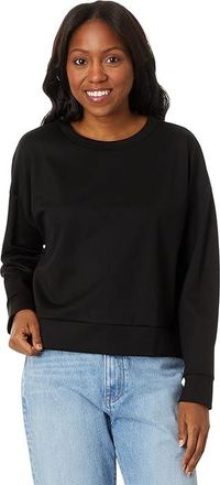 Eileen Fisher Round Neck Boxy Top Womens Clothing Black : 1X, Elastane/Polyamide/Tencel