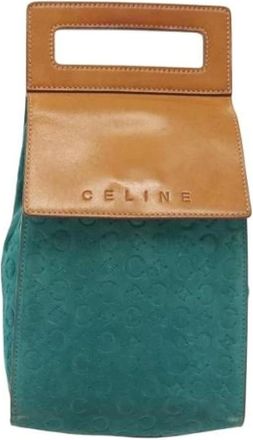 Celine Pre-owned Handbags, female, Blue, Size: ONE SIZE Pre-owned Suede Handbag