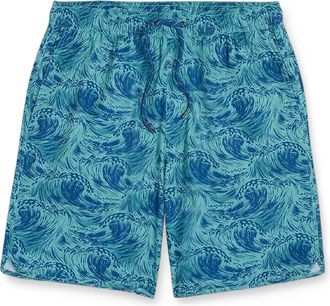 Fair Harbor Mens Anchor 8 Swim Trunks Blue XXL