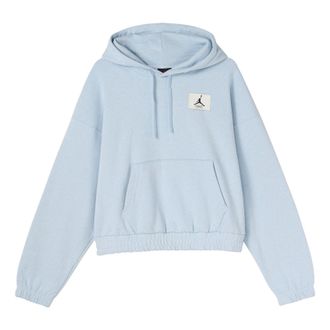 Air Jordan (WMNS) Air Jordan Casual Sports Knit Loose Hoodie Short Blue DD6999-438