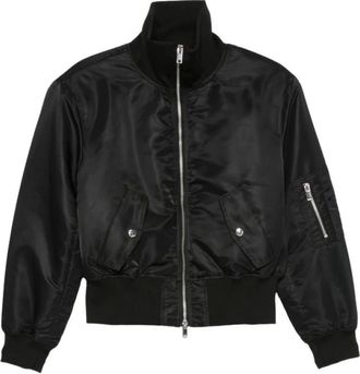 Frankie Shop Jassen, Dames, Zwart, XS, Storm Cropped Bomberjack