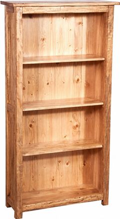 Biscottini International Biscottini - Peque&ntilde;a Biblioteca De Estilo Country De Madera Maciza De Tilo Acabado Con Efecto Natural 68x25x130 Cm