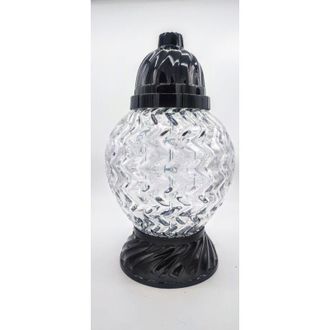 OEM Linterna De Bolas Glamour - Onda Grande / Blanca - Base Negra / 1 Pieza