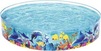 Bestway Piscina Rigida Per Bambini Fantasia Mare Rotonda 244x46cm Da Giardino