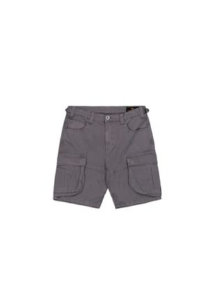 Alpha Industries Shorts ALPHA INDUSTRIES Canvas Cargo Short, Herren, Gr. 30, Normalgr&ouml;ssen, grau (vintage grau), Obermaterial: 100% Baumwolle, Hosen Shorts